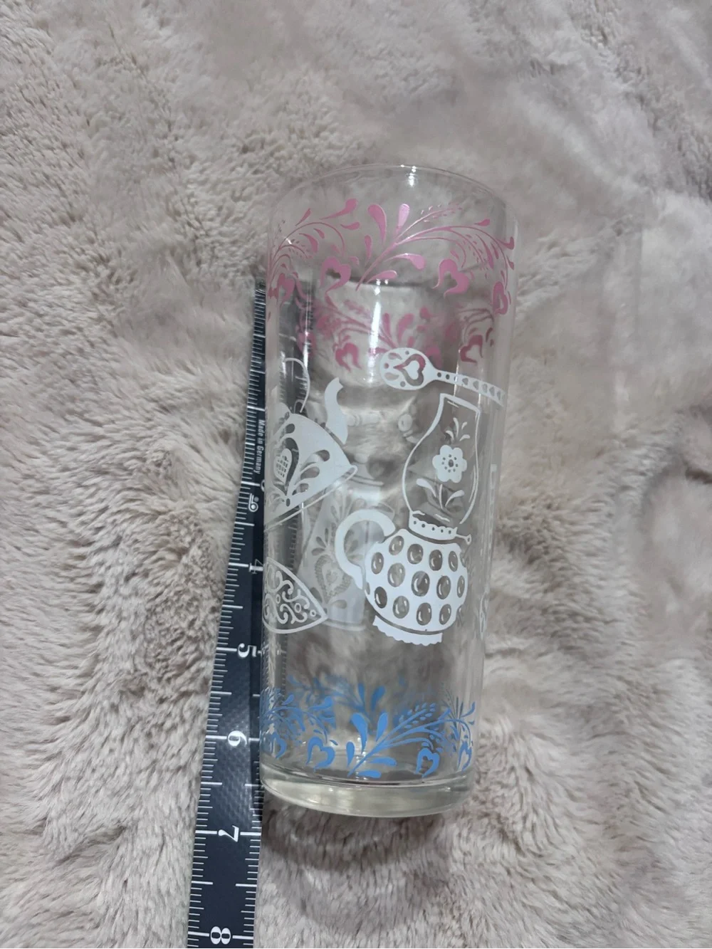 Decorative Pink & Blue Glass Tumbler Set - Home Party Supplies